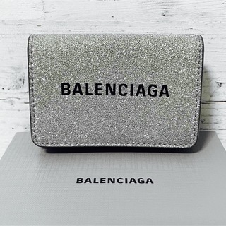 Balenciaga - 【良品】BALENCIAGA 三つ折り財布 グリッター ラメ