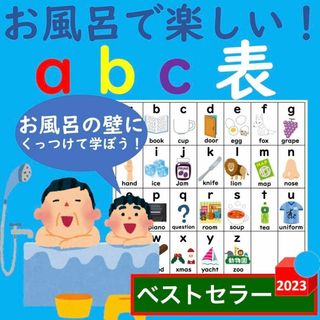 アルファベット表 お風呂 お風呂で楽しい！アルファベット小文字表 abc表(お風呂のおもちゃ)