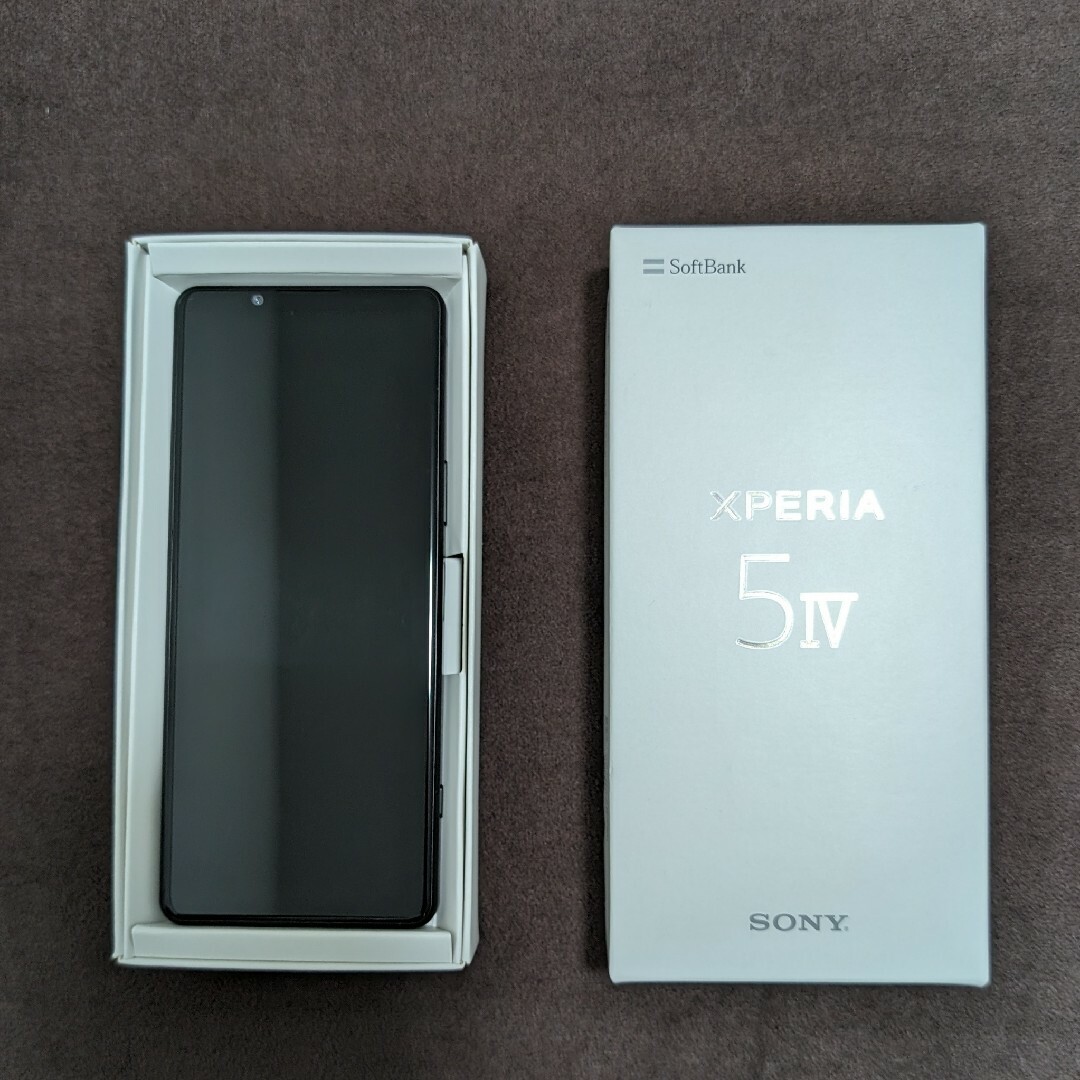 Xperia(エクスペリア)のXperia 5 IV ブラック 128 GB Softbank（SIMフリー） スマホ/家電/カメラのスマートフォン/携帯電話(スマートフォン本体)の商品写真