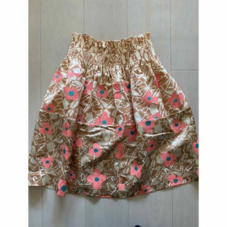 ツモリチサト(TSUMORI CHISATO)の美品‼️ ツモリチサト　花柄　デザイン　スカート　2(ひざ丈スカート)