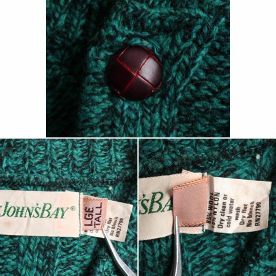 80s ST JOHN'S BAY ヘンリーネック デザイン ニット セーター 80s ST JOHN'S BAY ヘンリーネック デザイン ニット セーター