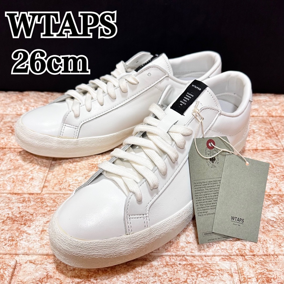 W)taps(ダブルタップス)の新品 WTAPS ダブルタップス レザー スニーカー 白 メンズの靴/シューズ(スニーカー)の商品写真