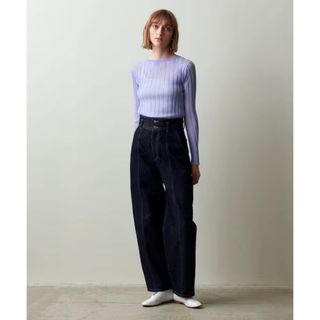 スティーブンアラン(steven alan)のスティーブンアラン 13OZ DENIM WIDE TAPERED PANTS(デニム/ジーンズ)