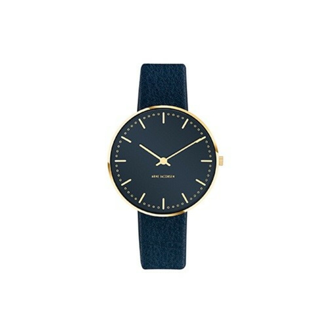 Arne Jacobsen(アルネヤコブセン)のアルネ・ヤコブセン　CITY HALL　34mm　ネイビー　ゴールド レディースのファッション小物(腕時計)の商品写真