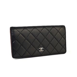 シャネル(CHANEL)のシャネルマトラッセ ココマーク タイムレス クラシック 二つ折り長財布 ブラック(財布)