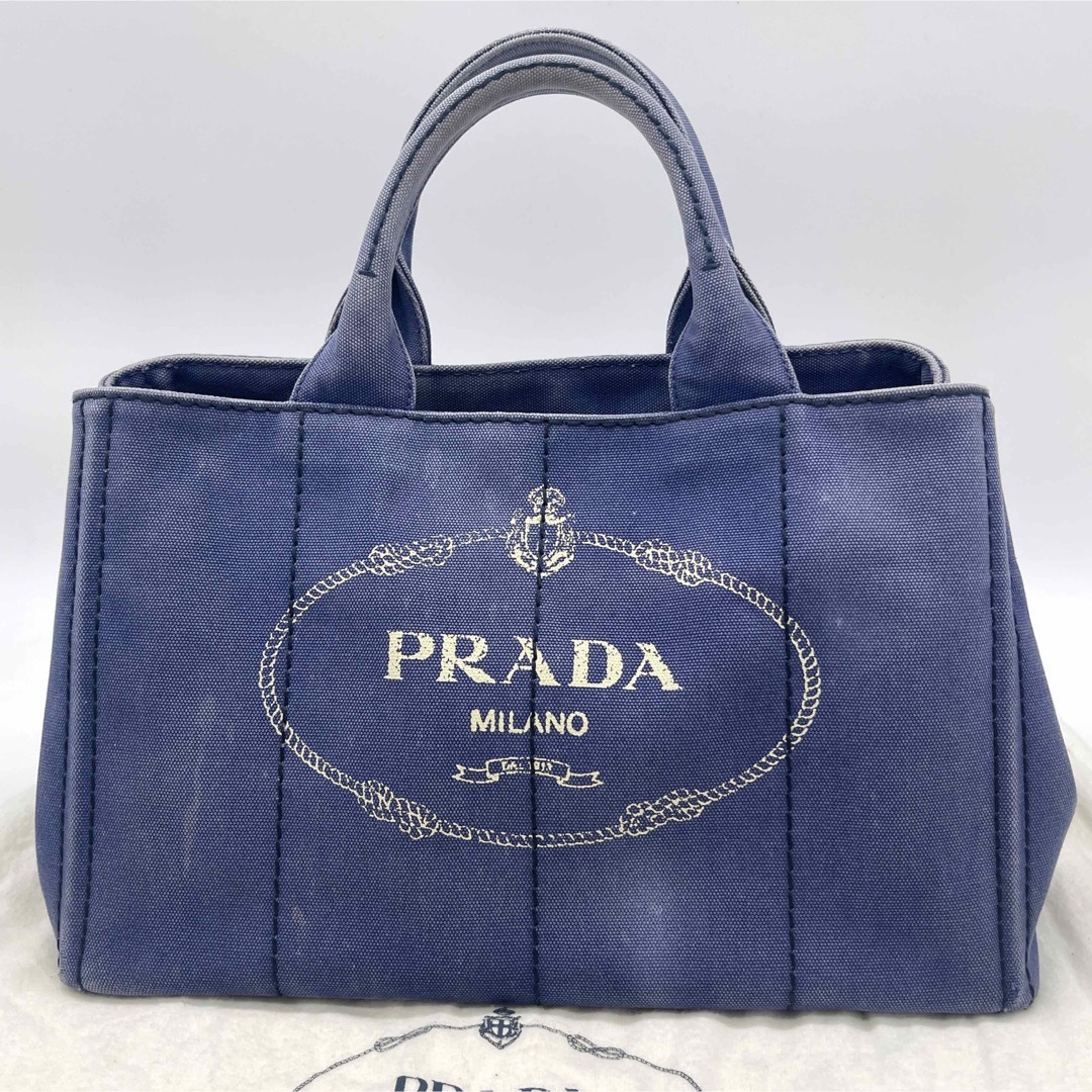 ★美品★ PRADA カナパ ネイビー プラダ