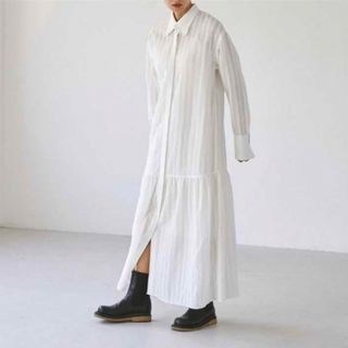 トゥデイフル(TODAYFUL)のtodayful  Sheerstrpe Shirts Dress(ロングワンピース/マキシワンピース)