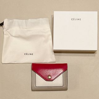 セリーヌ(celine)のCELINE ミニ財布　三つ折り財布　トリコロールカラー(財布)