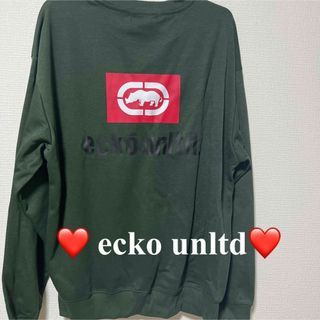 エコーアンリミテッド(ECKŌ UNLTD（ECKO UNLTD）)の新品ecko unltd エコーアンリミテッド トレーナー グリーン (スウェット)