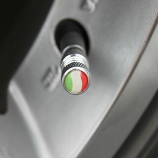 ハイグレード 高品質 エアバルブキャップ イタリア国旗柄　エアバルブキャップ カ(汎用パーツ)