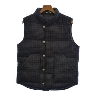 ショット(schott)のSchott ショット ダウンコート L グレーx赤x黒(チェック) 【古着】【中古】(その他)