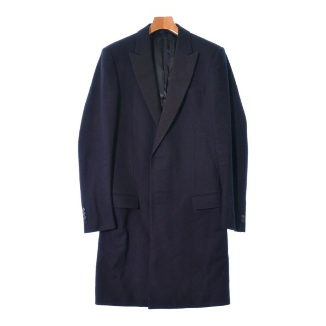 LANVIN(ランバン)のLANVIN ランバン チェスターコート 46(M位) 黒 【古着】【中古】 メンズのジャケット/アウター(チェスターコート)の商品写真