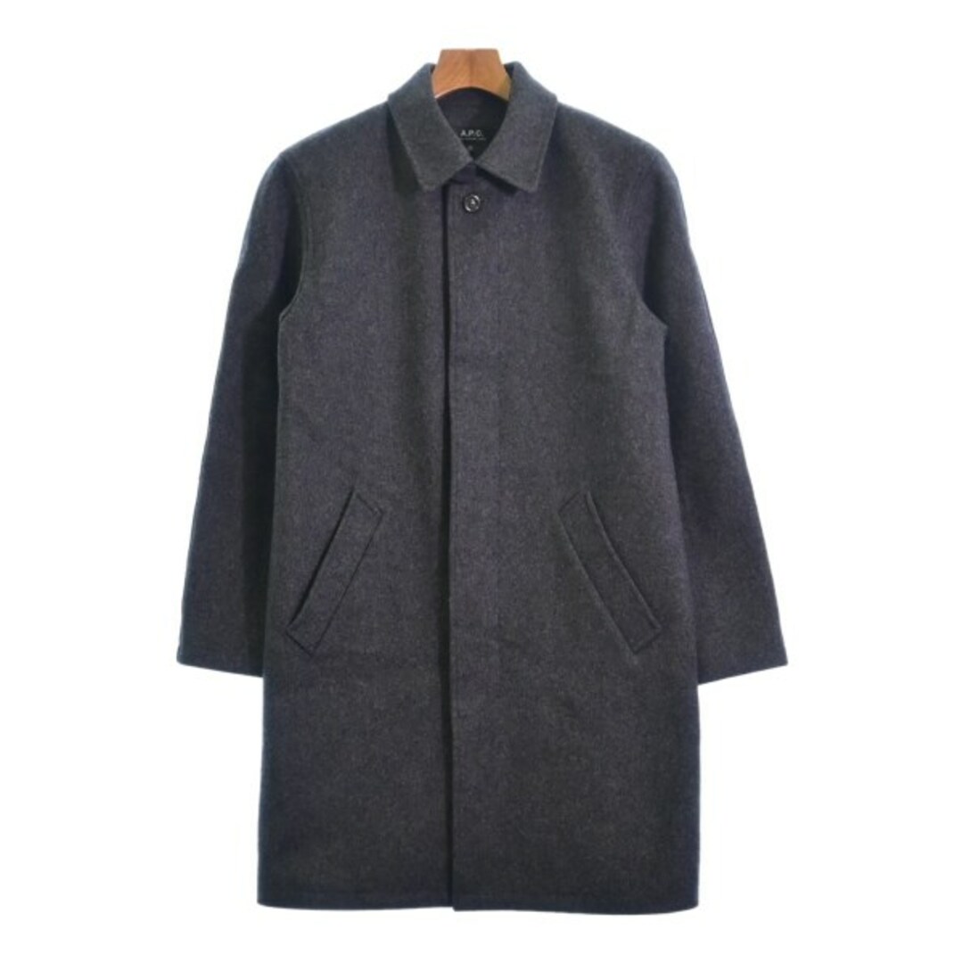 A.P.C. アーペーセー ステンカラーコート XS グレー 【古着】【中古】 メンズのジャケット/アウター(ステンカラーコート)の商品写真