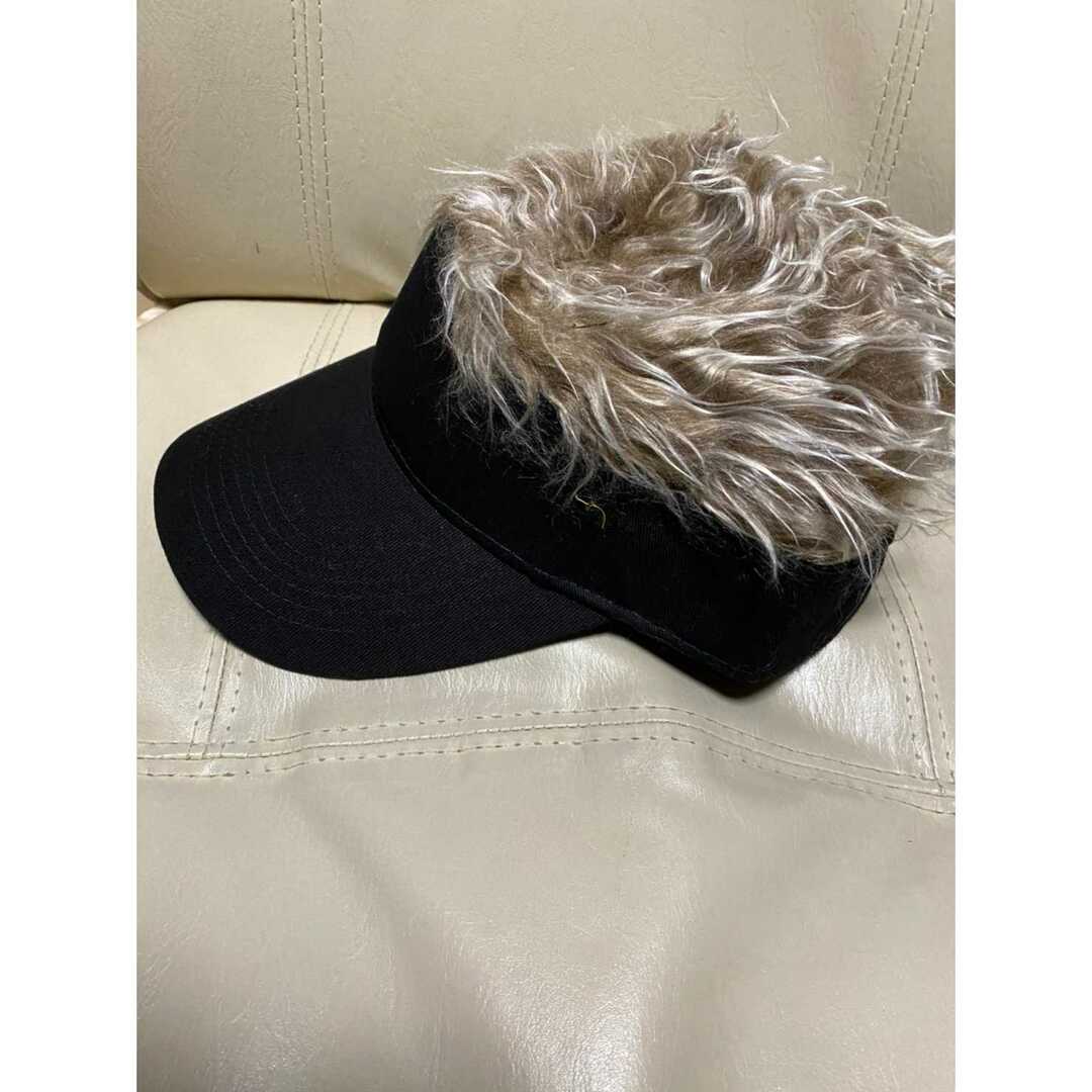 サンバイザー ヘアー ジョーク ウイッグ ゴールド G301 メンズの帽子(サンバイザー)の商品写真
