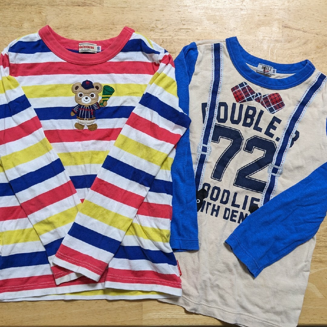 mikihouse(ミキハウス)のミキハウス　120サイズ　Tシャツ 2枚 キッズ/ベビー/マタニティのキッズ服男の子用(90cm~)(Tシャツ/カットソー)の商品写真