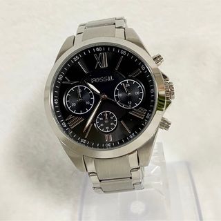 フォッシル(FOSSIL)のFOSSIL フォッシル QZ BQ2146 クロノ ラウンド 黒文字盤(腕時計)