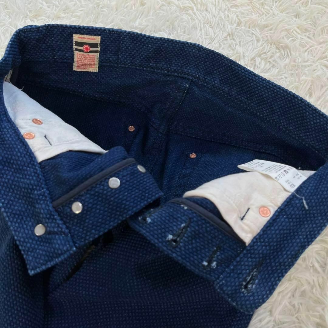 MOMOTARO JEANS(モモタロウジーンズ)の【美品】桃太郎ジーンズ　刺し子 デニム パンツ　インディゴ染め　01-088 メンズのパンツ(デニム/ジーンズ)の商品写真