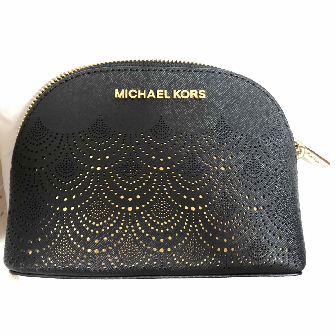 新品　MICHAELKORS ポーチ　マイケルコース レザー　ブラック