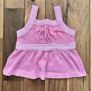 ベビーギャップ(babyGAP)のbabyGAP キャミソール ピンクボーダー 80 女の子ベビー トップス(タンクトップ/キャミソール)