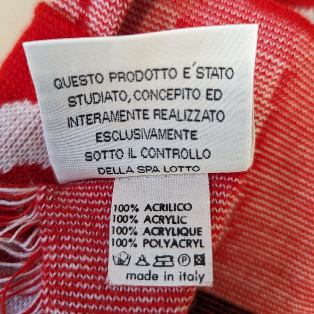 lotto(ロット)のロット ACミラン タオルマフラー オフィシャル 90sヴィンテージ セリエA スポーツ/アウトドアのサッカー/フットサル(応援グッズ)の商品写真