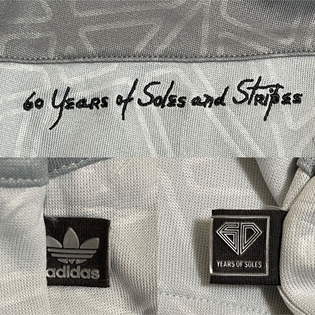 adidas(アディダス)の90s美品 L】アディダス刺繍トラックジャケット古着ジャージ　トレフォイルグレー メンズのトップス(ジャージ)の商品写真