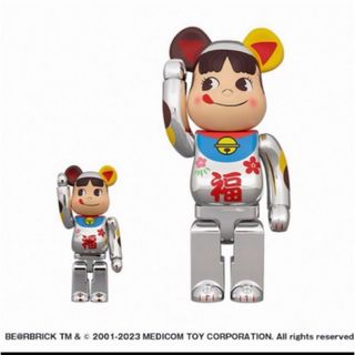 ベアブリック(BE@RBRICK)のBE@RBRICK  招き猫 ペコちゃん 福 銀メッキ 100% 400% 新品(その他)