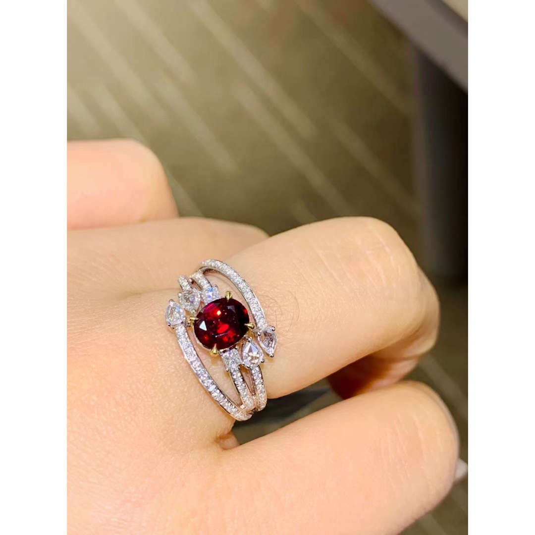 天然 ルビー ダイヤモンド リング 1.38ct k18 ¥ レディースのアクセサリー(リング(指輪))の商品写真