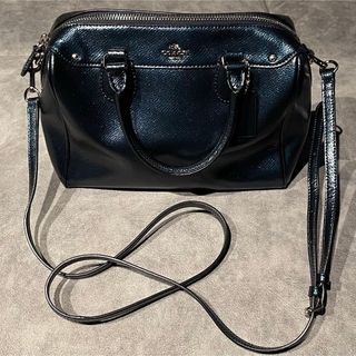 コーチ(COACH)のCOACH コーチ ショルダーバッグ エナメル 希少 レア ブルー (ショルダーバッグ)