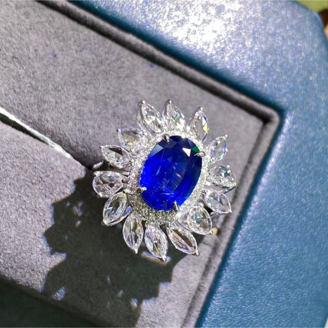 天然 ブルーサファイア ダイヤ リング 2.97ct ¥ レディースのアクセサリー(リング(指輪))の商品写真