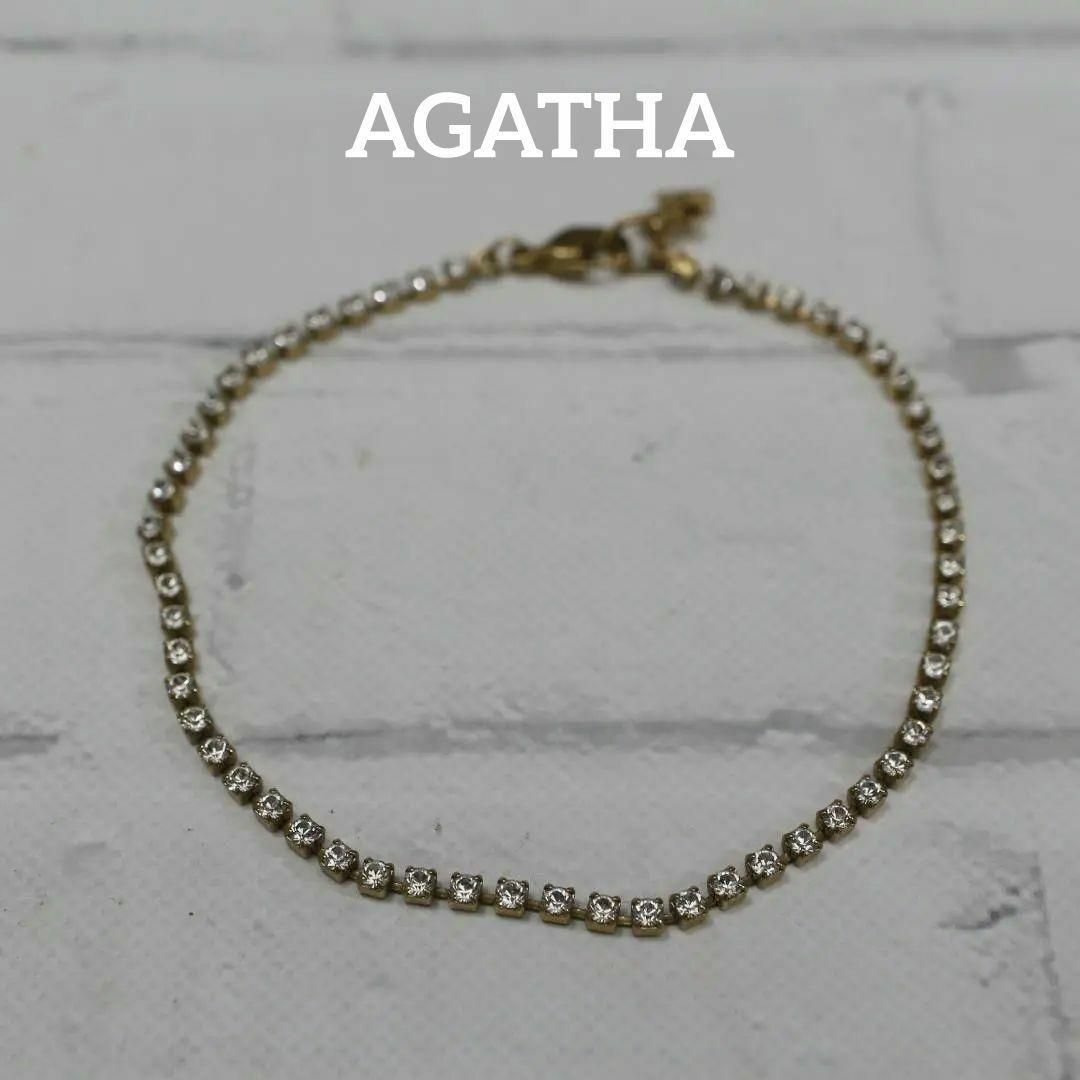 AGATHA(アガタ)の【匿名配送】 AGATHA アガタ ブレスレット ゴールド ラインストーン 3 レディースのアクセサリー(ブレスレット/バングル)の商品写真