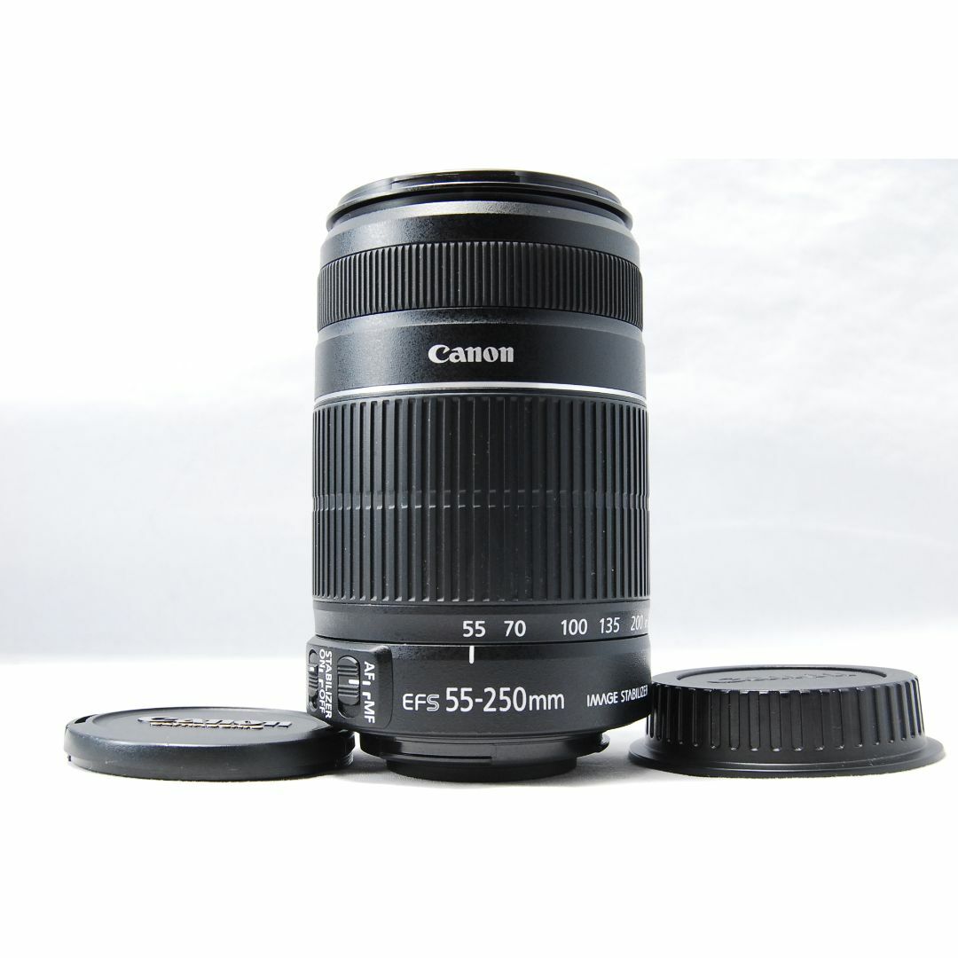 Canon EF-S 55-250mm F4-5.6 IS II 望遠レンズ390gコンディション