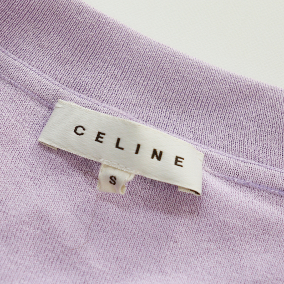 celine(セリーヌ)のオールド ヴィンテージ セリーヌ CELINE フリル ニットプルオーバー S/ラベンダー トップス カットソー【2400013629294】 レディースのトップス(ニット/セーター)の商品写真