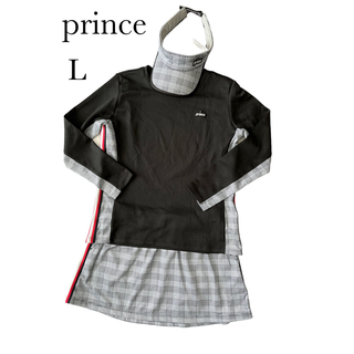 プリンス(Prince)のPrince セットアップ　テニスシャツ、スコートLサイズ、バイザー(ウェア)