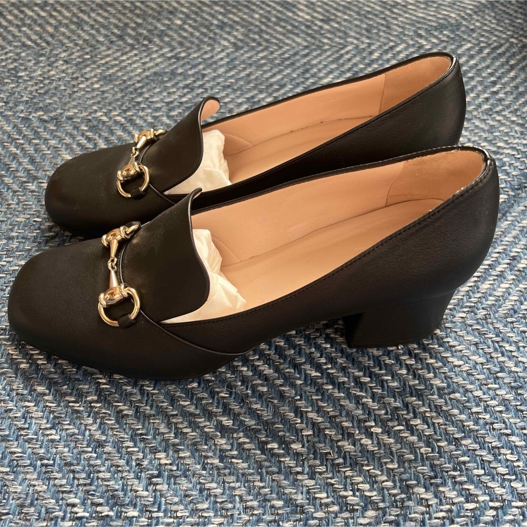 GUCCI - GUCCI ホースビット チャンキーヒール 37.5 BKの通販 by GUCCI - GUCCI ホースビット チャンキーヒール 37.5 BKの通販 by