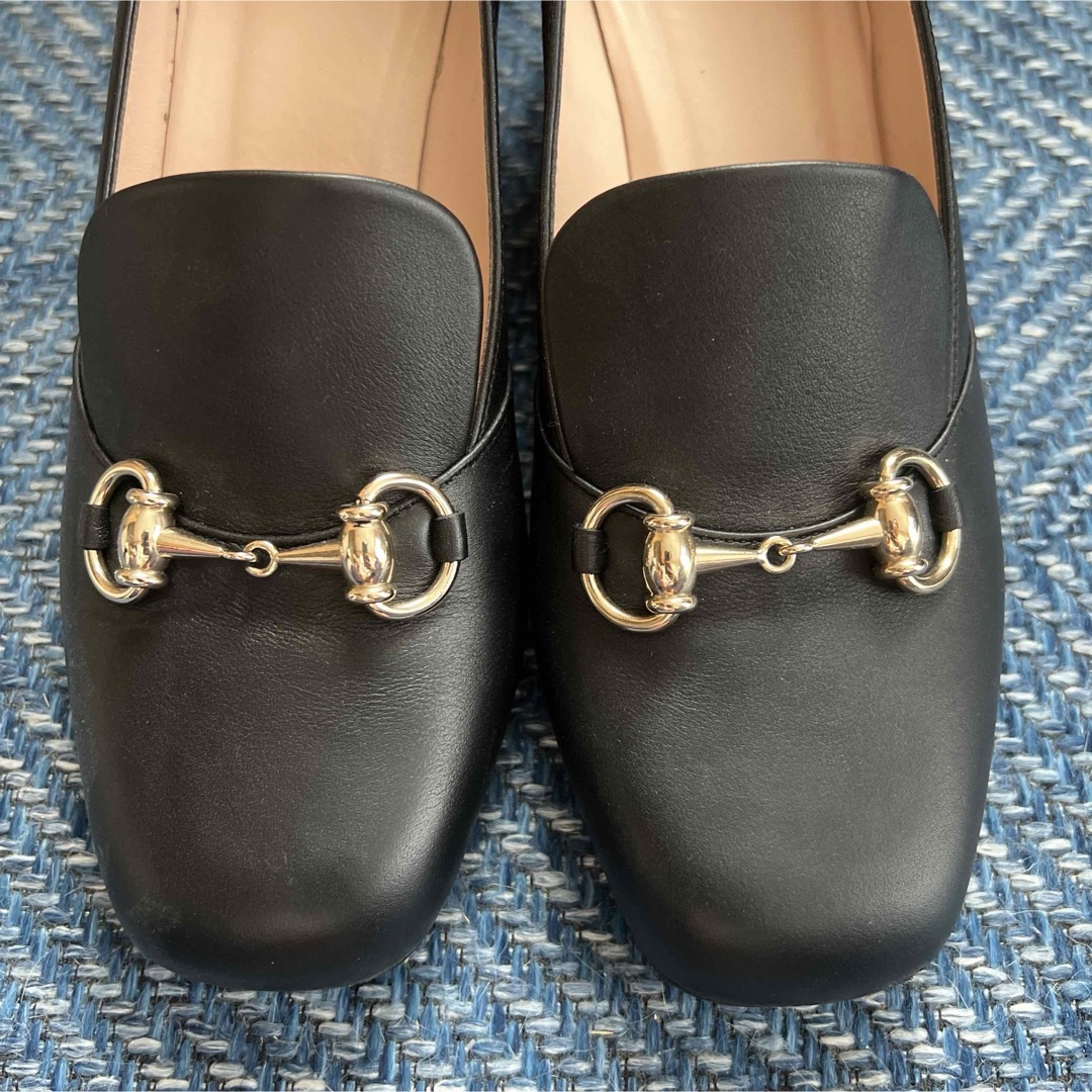 GUCCI - GUCCI ホースビット チャンキーヒール 37.5 BKの通販 by GUCCI - GUCCI ホースビット チャンキーヒール 37.5 BKの通販 by