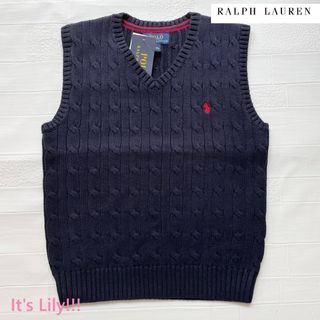 ラルフローレン(Ralph Lauren)の6t120cm　新作　ラルフローレン ベスト　定番　 入園　発表会 塾　紺(Tシャツ/カットソー)