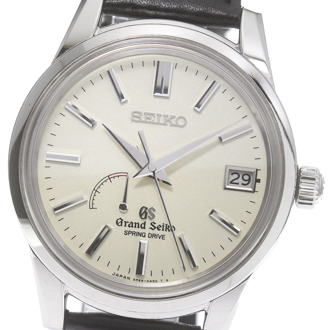 セイコー SEIKO SBGA293/9R65-0BJ0 GS グランドセイコー パワーリザーブ スプリングドライブ メンズ 良品 箱付き_792610シルバームーブメント