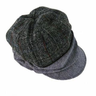 ハリスツイード(Harris Tweed)のKC0324-2◇新品未使用 ハリスツイード キャスケット日本製 グレーチェック(キャスケット)