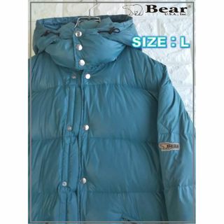 Bear USA - 【00s】Bear USA ターコイズブルー ダウンジャケット Bear USA - 【00s】Bear USA ターコイズブルー ダウンジャケット
