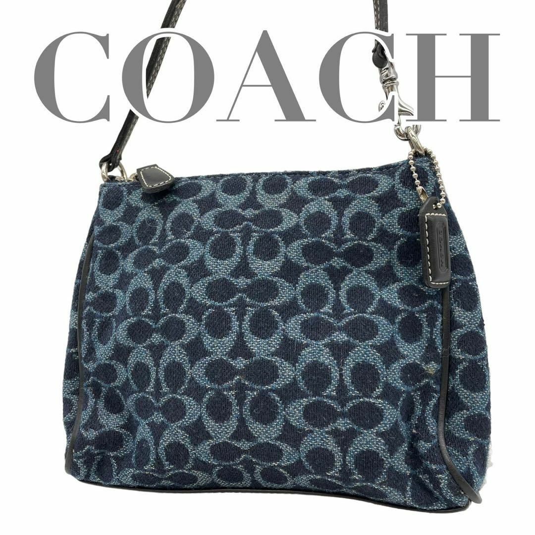 ブランドリンクCOACH コーチ　8132 ハンドバッグ　ウール　アクセサリーポーチ　ミニ