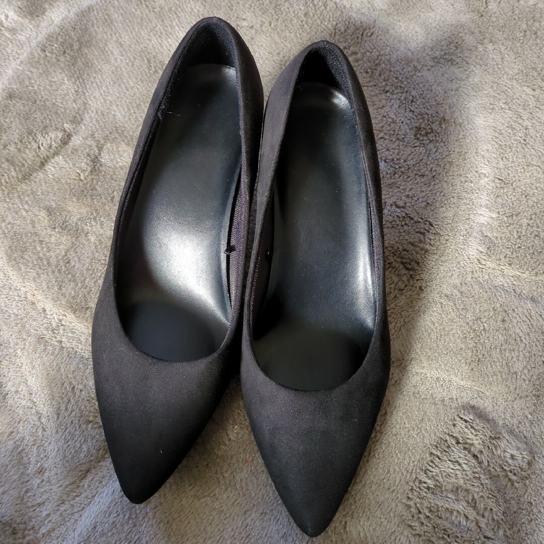 GU(ジーユー)のGU マシュマロパンプス　ブラック　24cm レディースの靴/シューズ(ハイヒール/パンプス)の商品写真