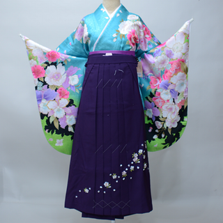 袴フルセット ジュニア用へ直し 135～150cm 袴変更可 NO39590-2(和服/着物)