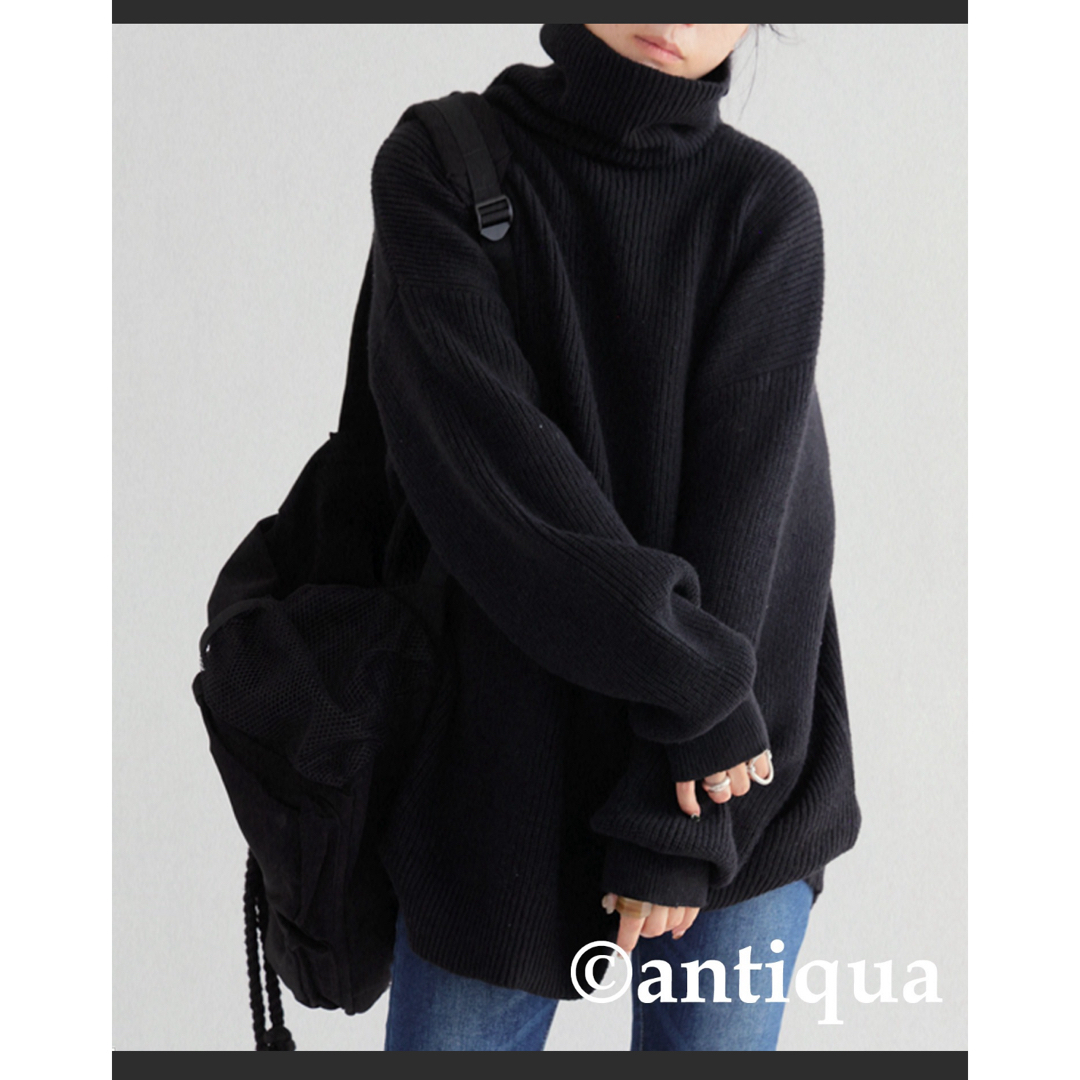 antiqua(アンティカ)のantiqua✳︎オーバーサイズハイネックニット レディースのトップス(ニット/セーター)の商品写真