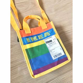 イケア(IKEA)の新品 IKEA イケア リメイクバッグ バッグ 肩掛け レインボー ハンドメイド(エコバッグ)