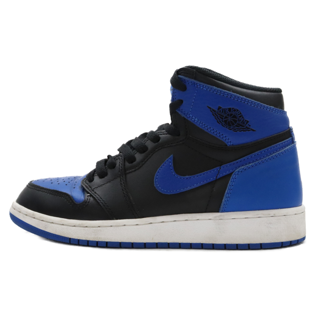 NIKE ナイキ AIR JORDAN 1 RETRO HIGH OG BG ROYAL 575441-007 エアジョーダン1 ロイヤル ハイカットスニーカー ボーイズ US5Y/23.5cm ブラック/ブルー255センチワイズ