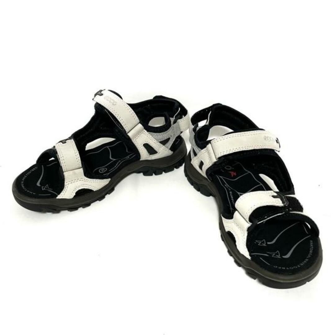 ECHO(エコー)のECCO(エコー) サンダル 36 - 白×黒 レディースの靴/シューズ(サンダル)の商品写真