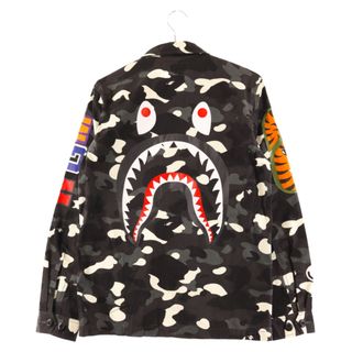 アベイシングエイプ(A BATHING APE)のA BATHING APE アベイシングエイプ City Camo Tiger Shark Army Shirt シティカモタイガーシャークアーミー長袖シャツ マルチカラー 001SHE201004X(シャツ)