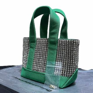 アレキサンダーワン(Alexander Wang)の【極美品】アレキサンダーワン クリスタル ハンドバッグ ロゴ グリーン 付属品(ハンドバッグ)