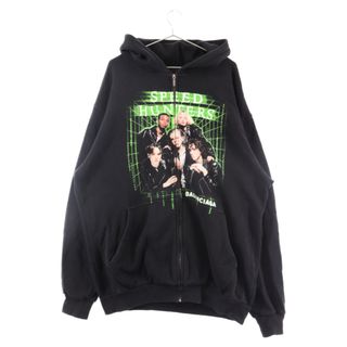 バレンシアガ(Balenciaga)のBALENCIAGA バレンシアガ 19SS SPEED HUNTERS ZIP UP HOODIE スピードハンター ジップアップ フーディー パーカー ブラック 559100-TDV38(パーカー)