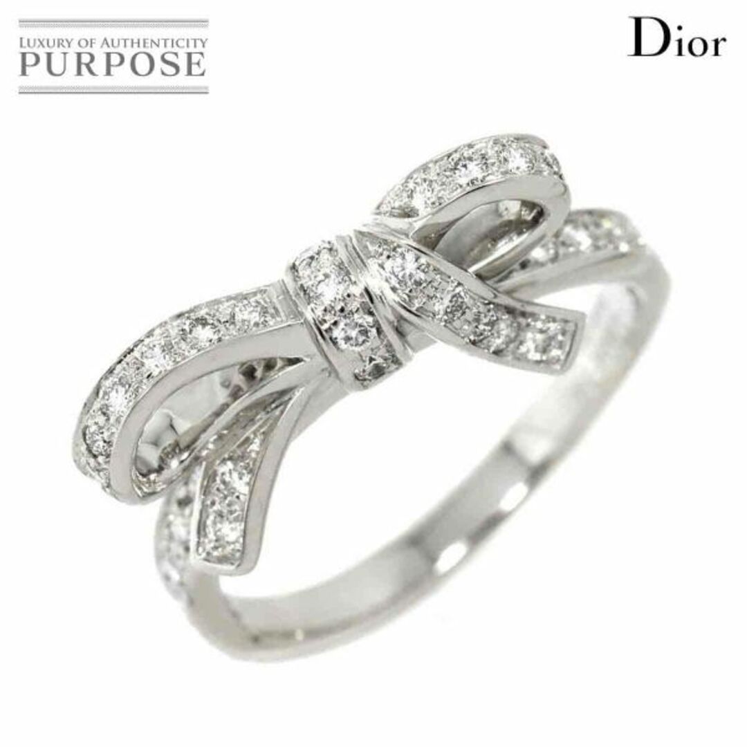 Dior(ディオール)のクリスチャン ディオール Christian Dior #51 リング ダイヤ K18 WG ホワイトゴールド 750 指輪 リボン VLP 90210699 レディースのアクセサリー(リング(指輪))の商品写真